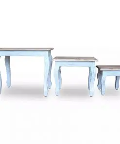 vidaXL Nesting Table Set 3 Pieces Solid Reclaimed Wood