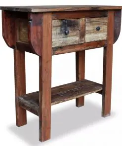 vidaXL Console Table Solid Reclaimed Wood 80x35x80 cm