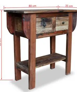 vidaXL Console Table Solid Reclaimed Wood 80x35x80 cm