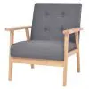 vidaXL Armchair Dark Grey Fabric