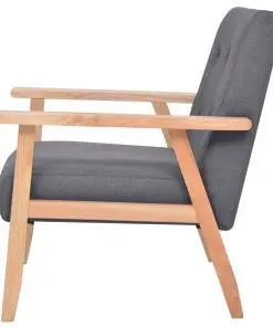 vidaXL Armchair Dark Grey Fabric