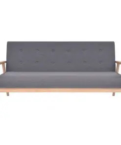 vidaXL 3-Seater Sofa Fabric Dark Grey