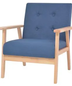 vidaXL Armchair Blue Fabric