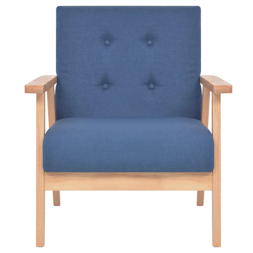 vidaXL Armchair Blue Fabric
