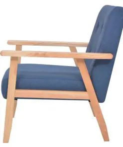 vidaXL Armchair Blue Fabric