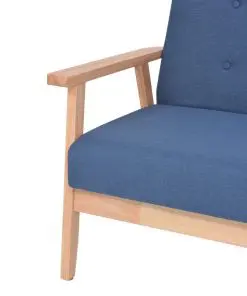 vidaXL Armchair Blue Fabric