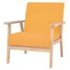 vidaXL Armchair Yellow Fabric vidaXL Armchair Yellow Fabric