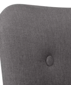 vidaXL Armchair with Footstool Grey Fabric