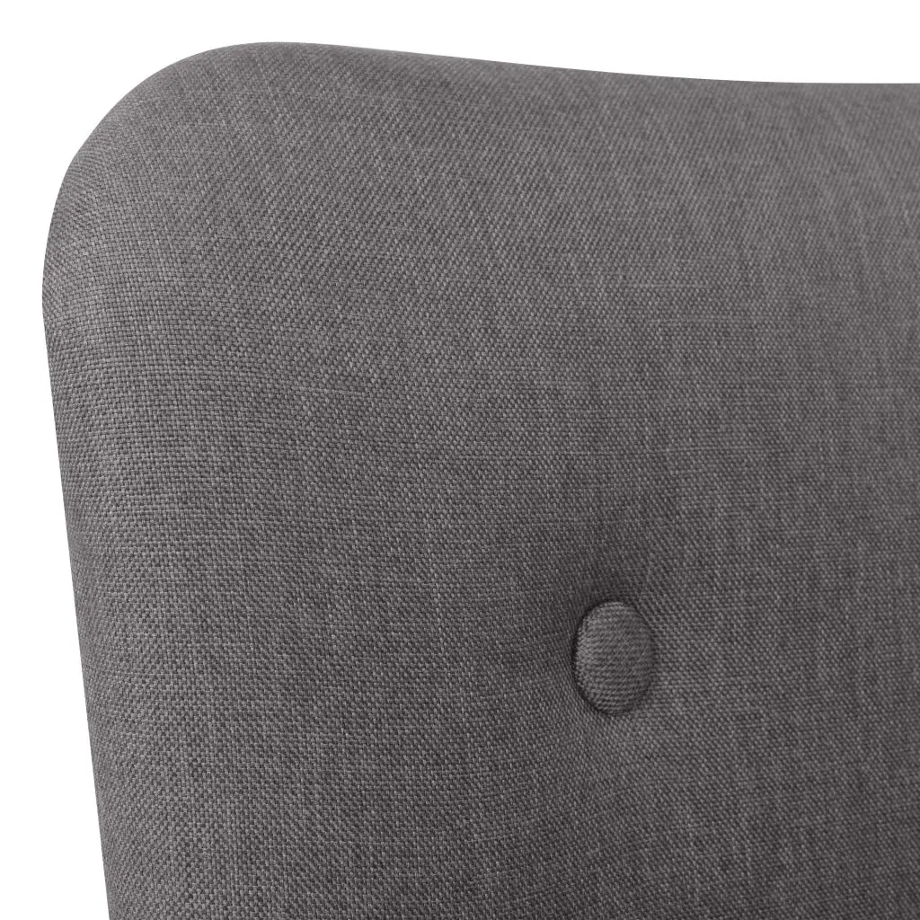 vidaXL Armchair with Footstool Grey Fabric
