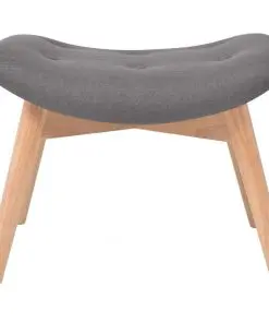 vidaXL Armchair with Footstool Grey Fabric