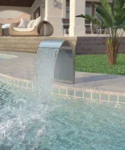 vidaXL Pool Fountain Stainless Steel 45x30x65 cm Silver