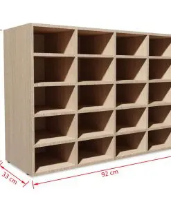 vidaXL Shoe Rack Chipboard 92x33x67.5 cm Oak