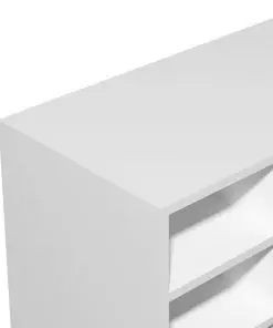 vidaXL Shoe Rack Chipboard 92x33x67.5 cm White