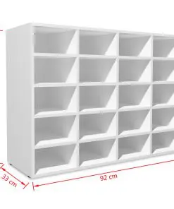 vidaXL Shoe Rack Chipboard 92x33x67.5 cm White