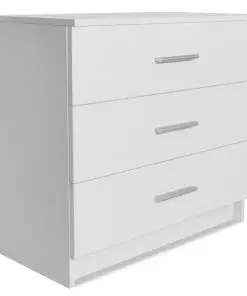 vidaXL Chest of Drawers Chipboard 71x35x69 cm White