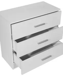 vidaXL Chest of Drawers Chipboard 71x35x69 cm White