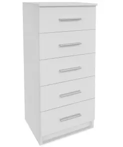 vidaXL Tall Chest of Drawers Chipboard 41x35x108 cm White