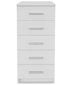 vidaXL Tall Chest of Drawers Chipboard 41x35x108 cm White