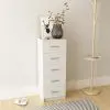 vidaXL Tall Chest of Drawers Chipboard 41x35x106 cm White