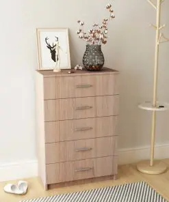 vidaXL Storage Cabinet Chipboard 71x35x106 cm Oak