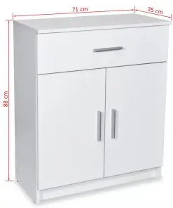 vidaXL Sideboard Chipboard 71x35x88 cm White