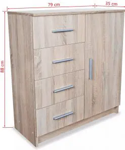 vidaXL Sideboard Chipboard 79x35x88 cm Oak