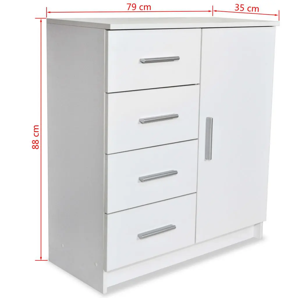 vidaXL Sideboard Chipboard 79x35x88 cm White