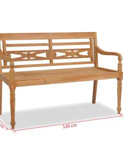 vidaXL Batavia Bench 120 cm Teak