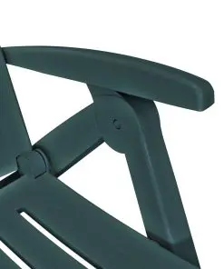 vidaXL Sun Lounger with Footrest Plastic Green