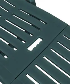 vidaXL Sun Lounger with Footrest Plastic Green