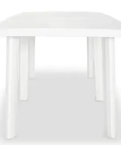 vidaXL Garden Table White 210x96x72 cm Plastic