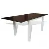 vidaXL Extending Dining Table Rubberwood Brown and White 190 cm
