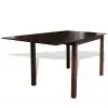 vidaXL Extending Dining Table Rubberwood Brown 150 cm