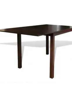 vidaXL Extending Dining Table Rubberwood Brown 150 cm