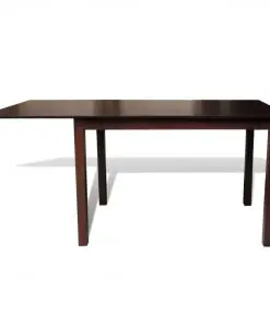 vidaXL Extending Dining Table Rubberwood Brown 150 cm