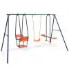 vidaXL Swing Set with 5 Seats Orange vidaXL Swing Set with 5 Seats Orange