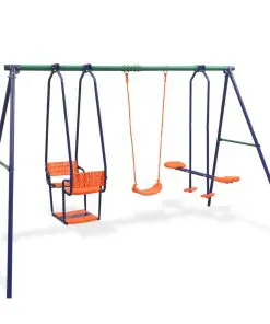 vidaXL Swing Set with 5 Seats Orange