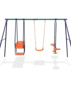 vidaXL Swing Set with 5 Seats Orange