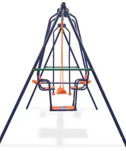 vidaXL Swing Set with 5 Seats Orange