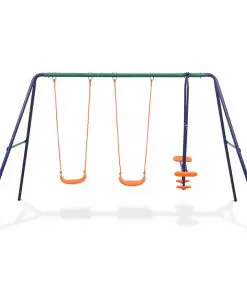 vidaXL Swing Set with 4 Seats Orange