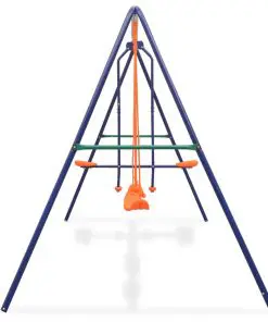 vidaXL Swing Set with 4 Seats Orange