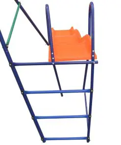 vidaXL Swing Set with Slide and 3 Seats Orange