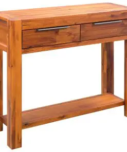 vidaXL Console Table Solid Acacia Wood 86x30x75 cm