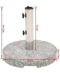 vidaXL Parasol Base Granite Round 22 kg