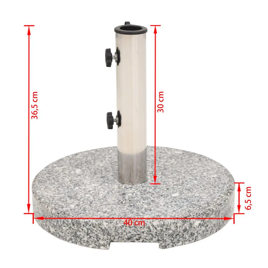 vidaXL Parasol Base Granite Round 22 kg