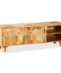 vidaXL TV Cabinet Solid Mango Wood 118x35x40 cm