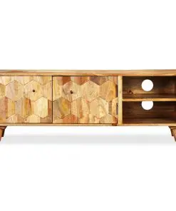 vidaXL TV Cabinet Solid Mango Wood 118x35x40 cm