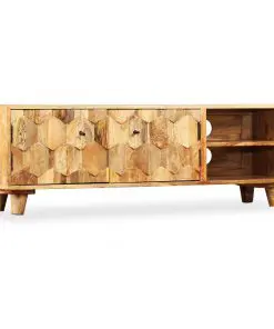vidaXL TV Cabinet Solid Mango Wood 118x35x40 cm