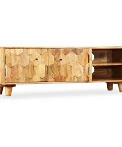 vidaXL TV Cabinet Solid Mango Wood 118x35x40 cm