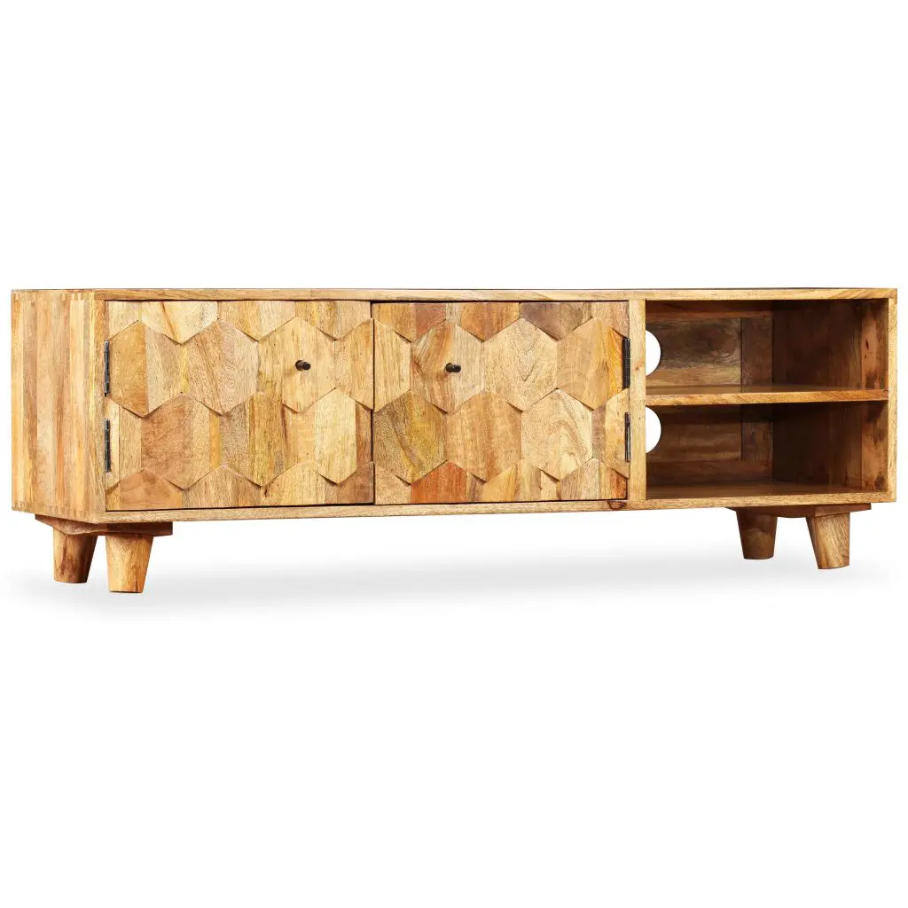 vidaXL TV Cabinet Solid Mango Wood 118x35x40 cm